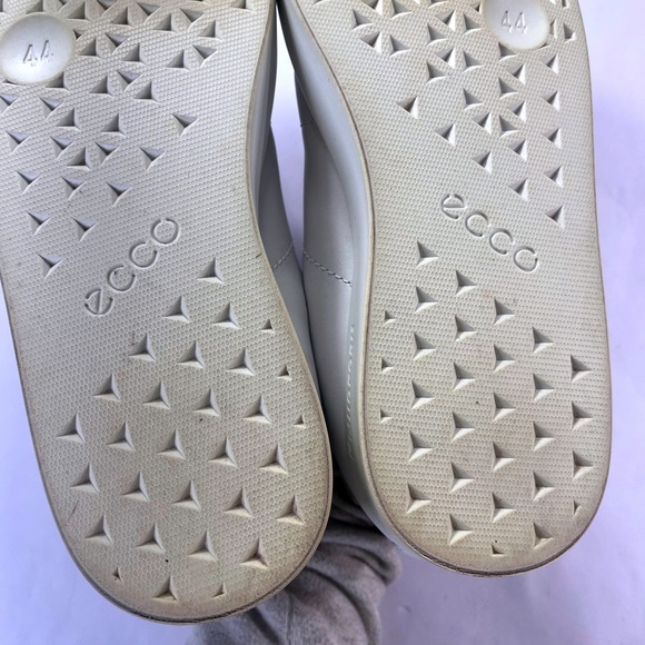 ECCO Street Lite Sneaker Mens 44/10-10.5 White Leather Low Top Retro Casual Shoe - Picture 4 of 11